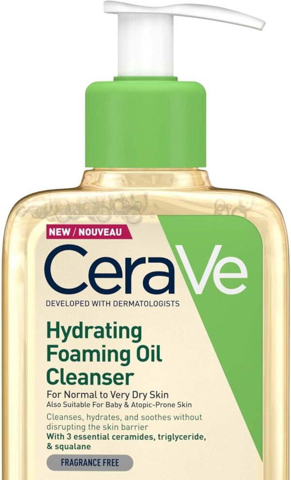 Cerave Hydrating Foaming Oil Cleanser for Normal to Very Dry Skin