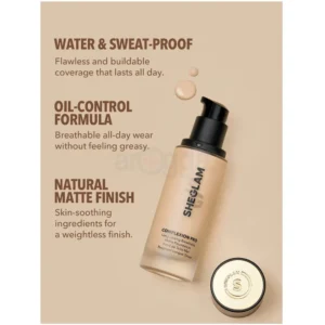 SHEGLAM Complexion Pro Long Lasting Breathable Matte Foundation – Shell