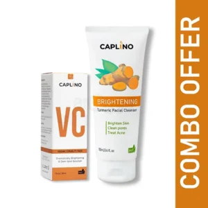 Caplino Vitamin C Serum 30ml and Caplino Brightening Turmeric Facial Cleanser 100ml