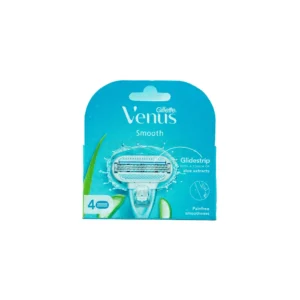 Gillette Venus Smooth 4's Pack Razor Blade Cartridges with Aloe Extracts