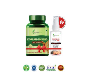 Korean Ginseng Powder — 100gm & FREE Big Size Penis Growth Oil